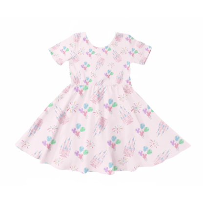 Play castle confetti s/s twirl dress