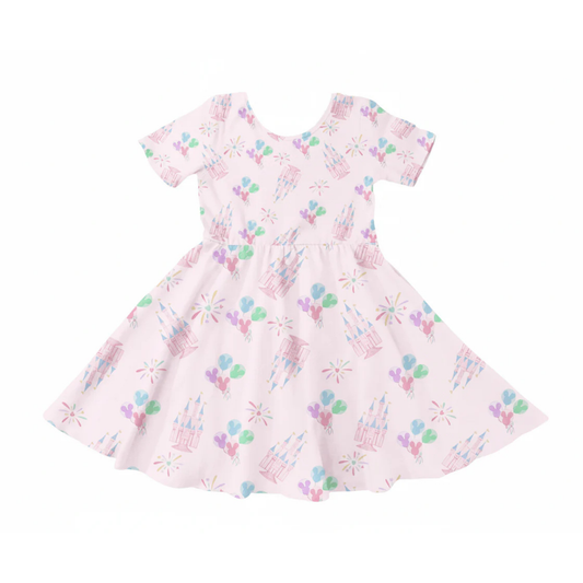 Play castle confetti s/s twirl dress
