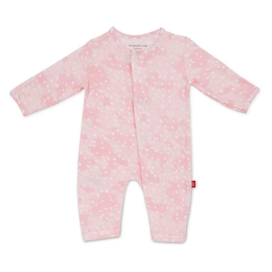 Pink doeskin coverall