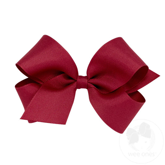 Medium classic hair bow  - cranberry