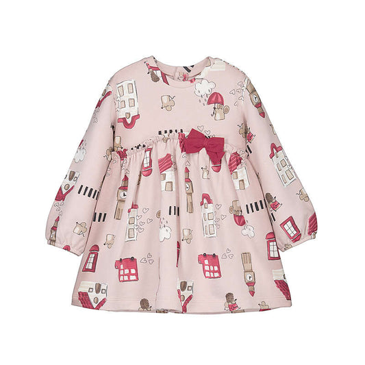 Pink dress w. houses icons