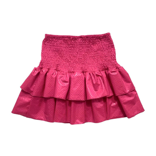 Fuchsia ruffle skirt