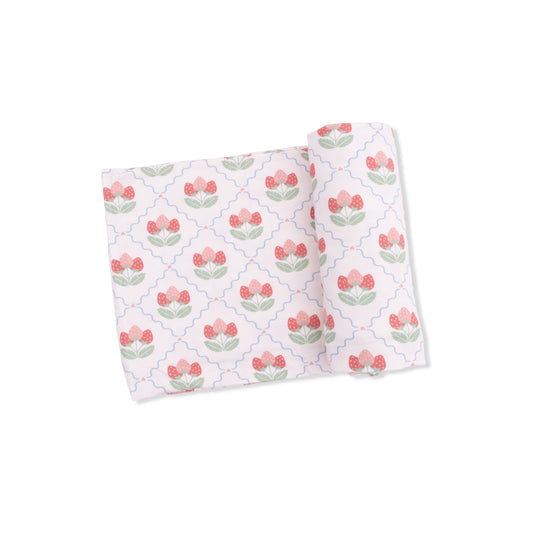 Sweet strawberries swaddle blanket