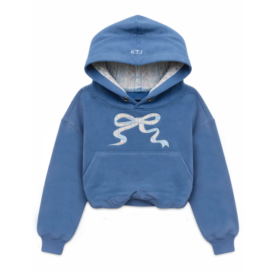 Ryan hoodie - denim blue/vintage floral
