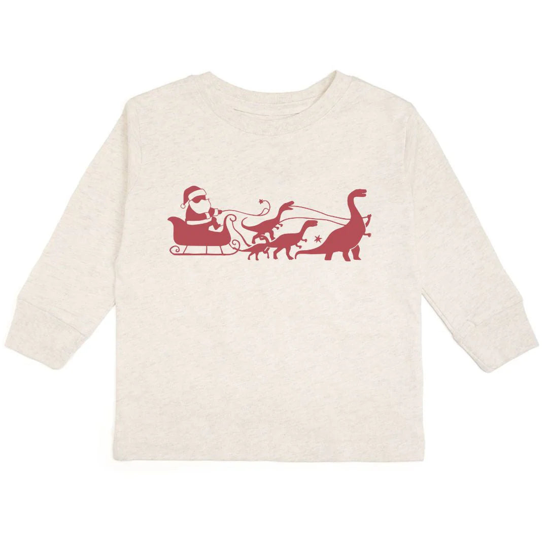 Dino Christmas l/s shirt - natural