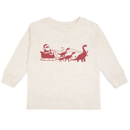 Dino Christmas l/s shirt - natural