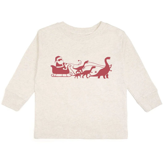 Dino Christmas l/s shirt - natural