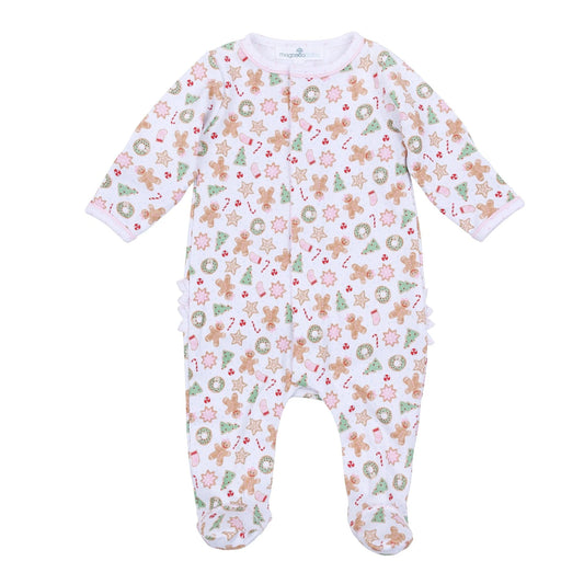 Frosted wonderland footie - pink