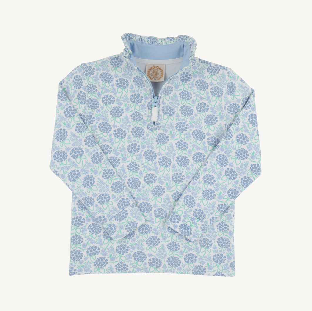 Canter collar half zip - handful of hydrangeas