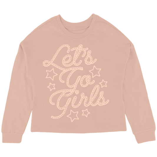 Let's go girls oversized l/s tee
