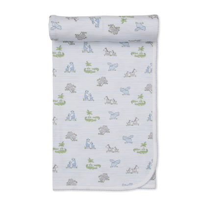 Safari party blanket - blue