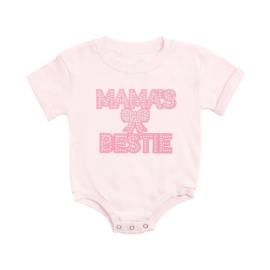 Mama's bestie pearl s/s romper