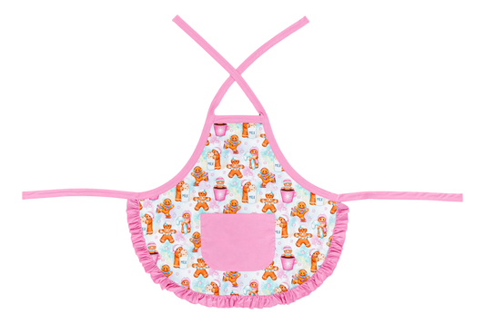 Meri baking apron - cookies & milk pink