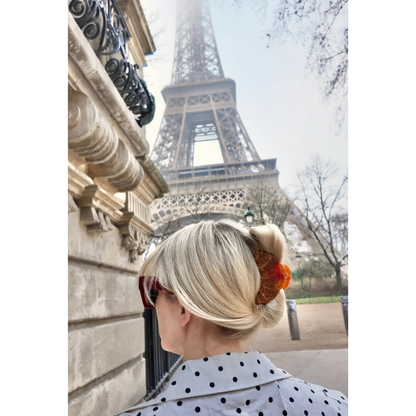 Bow croissant claw hair clip