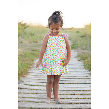 Fruit seersucker dress