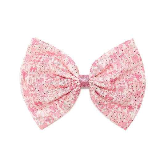 Coquette tulle bow clip