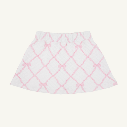 Searcy skort quilted - belle meade bow/pier party pink