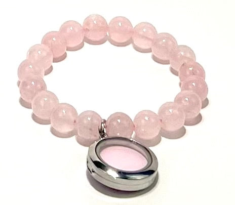 Charm bracelet - rose quartz