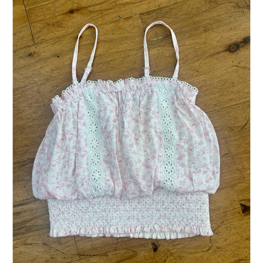 Bell top - pink mini toile