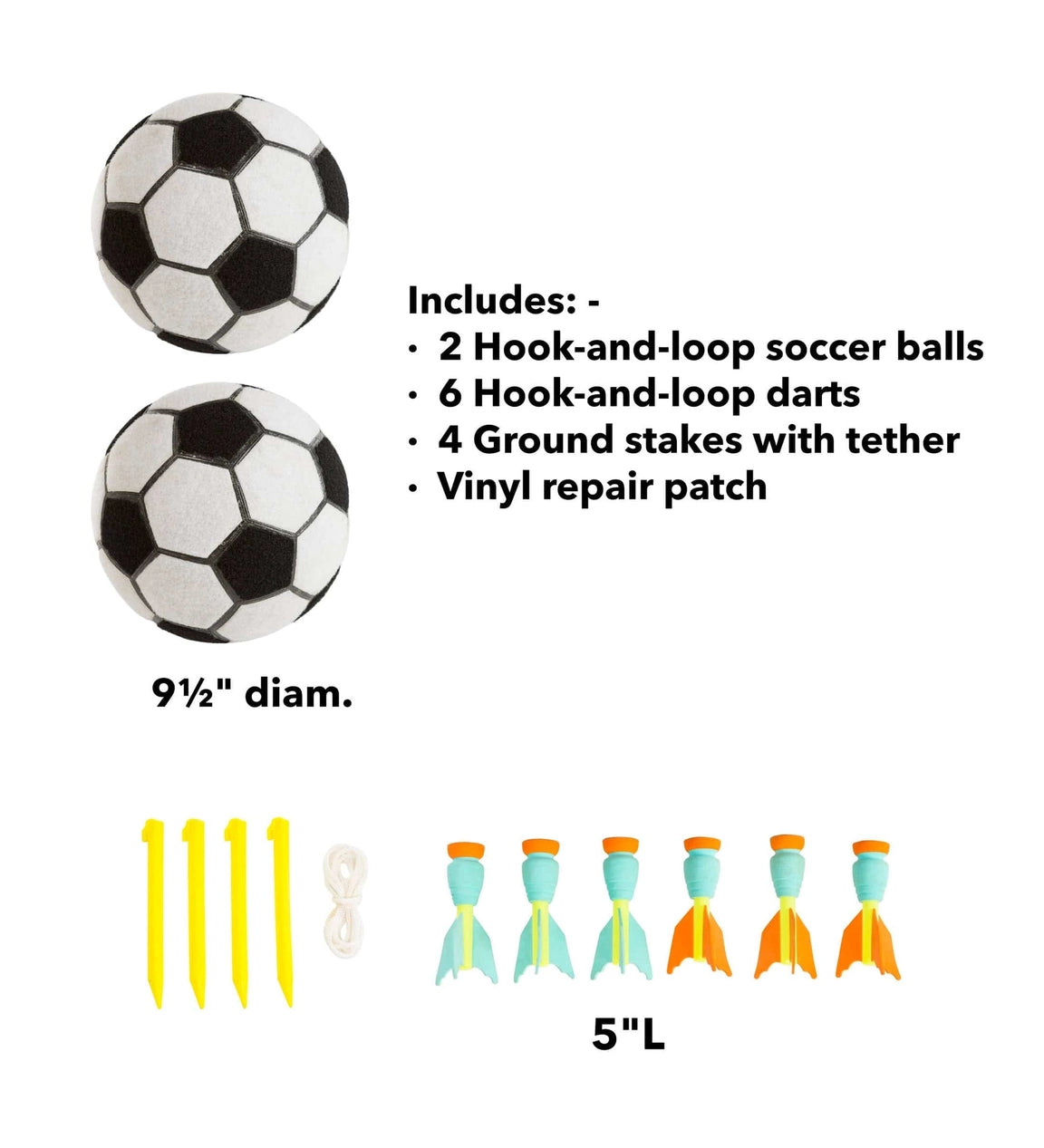 Giant inflatable 2in1 darts & soccer ste