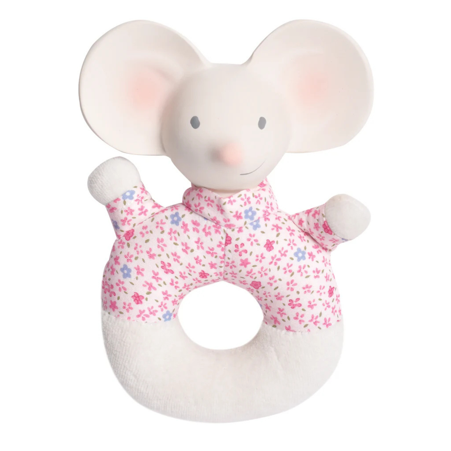 Meiya the mouse soft round rattle w. rubber head