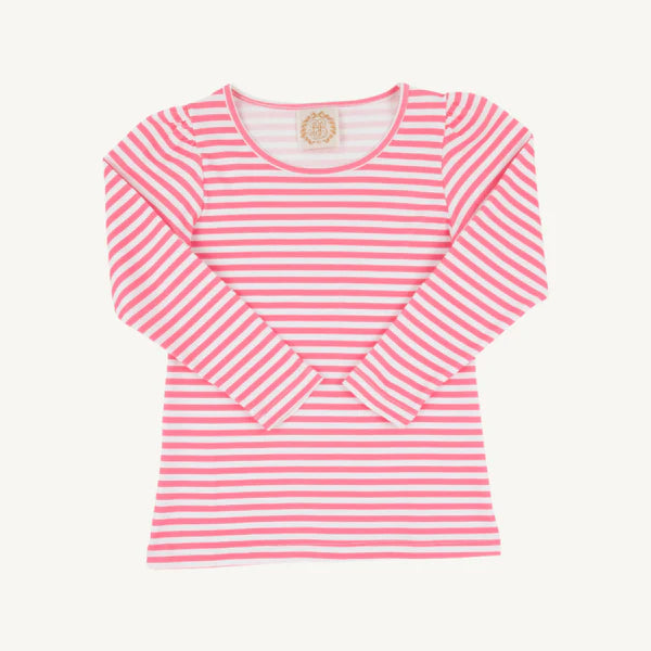 L/s penny's play shirt - romany rose stripe