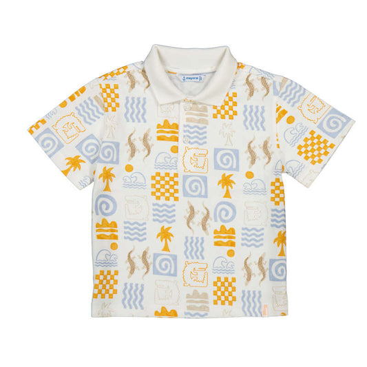 Summer print polo