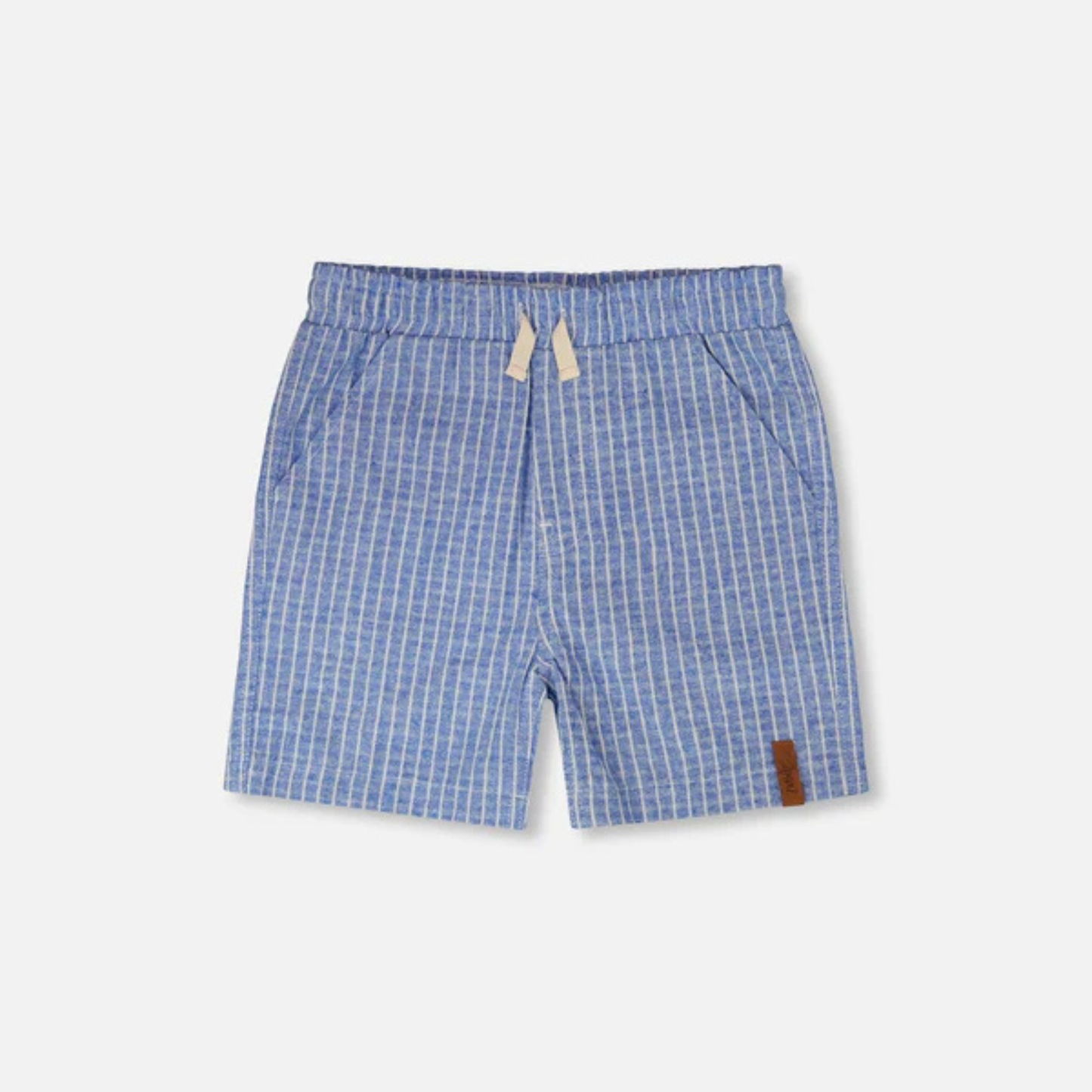 Stripe chambray shorts