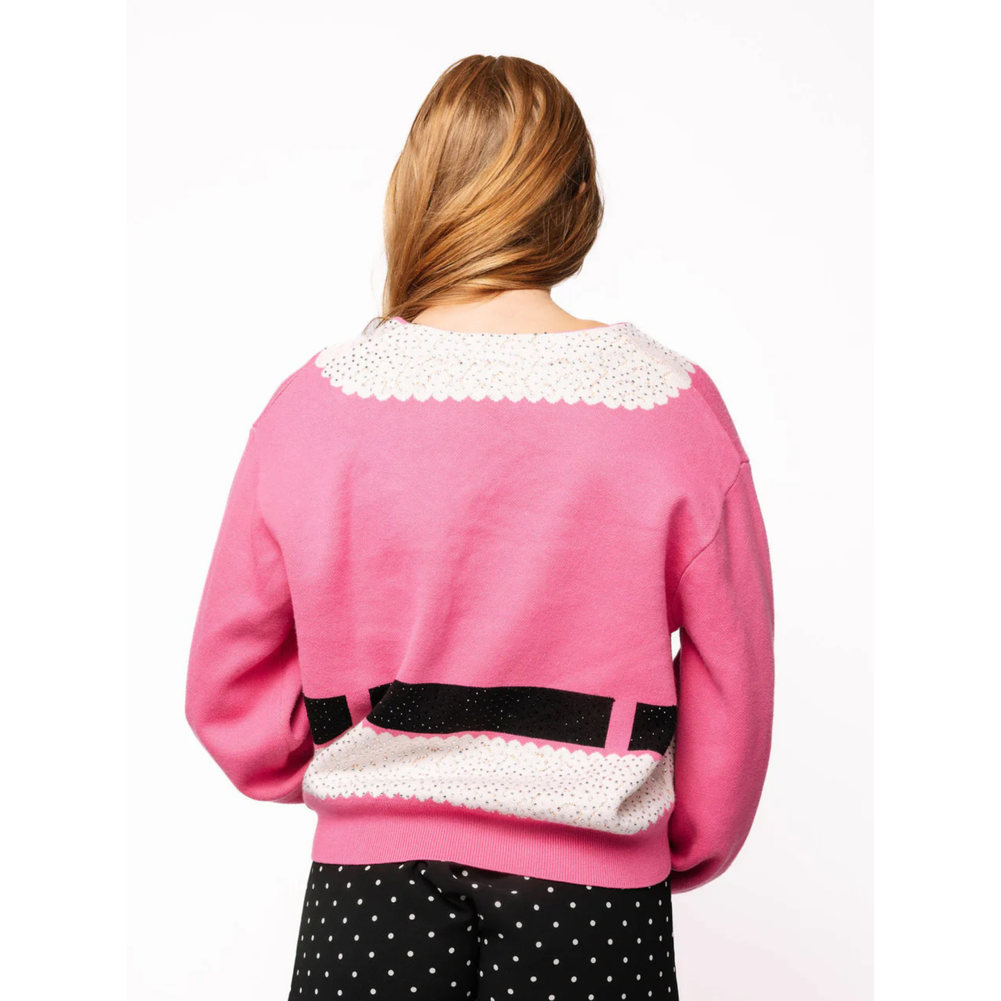 Pink Santa's coat cardigan
