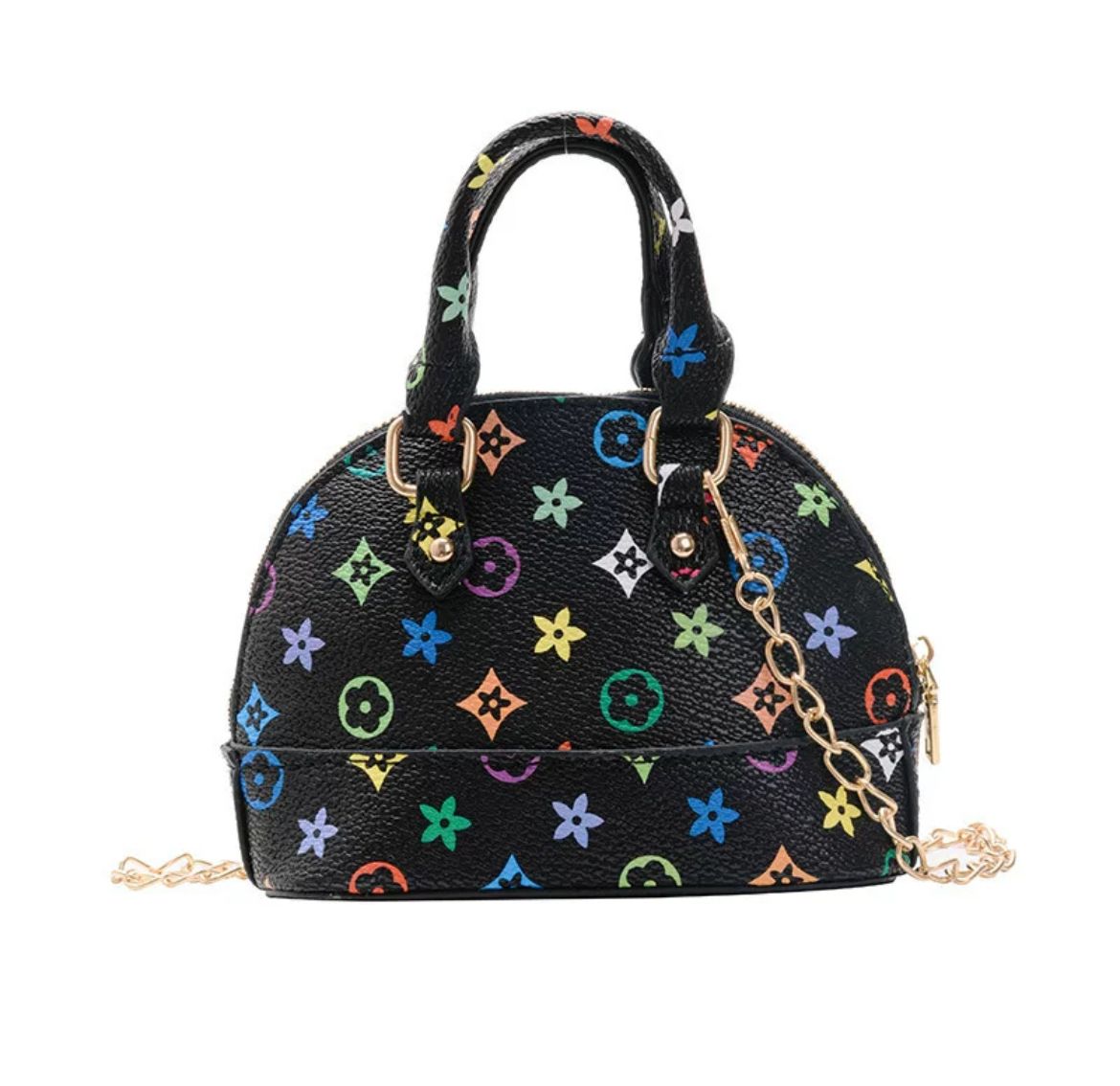 Lima printed mini purse - black