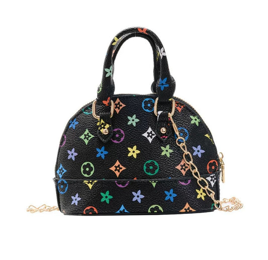 Lima printed mini purse - black