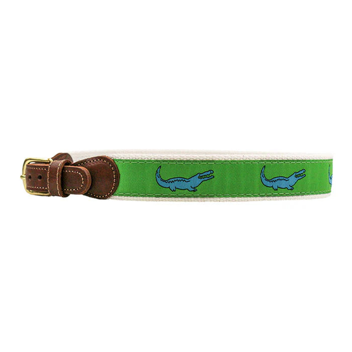 Belt - green croc