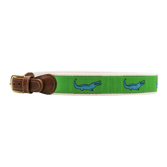 Belt - green croc