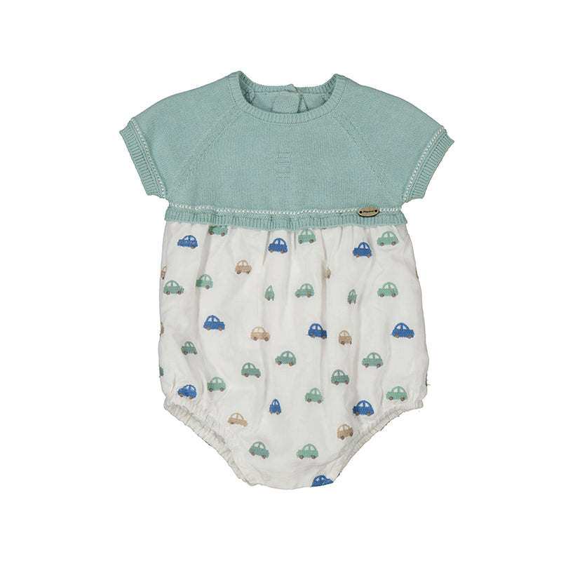 Cars knit bodysuit - mint