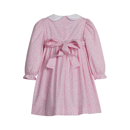 Smocked Natalie dress - pink vinings