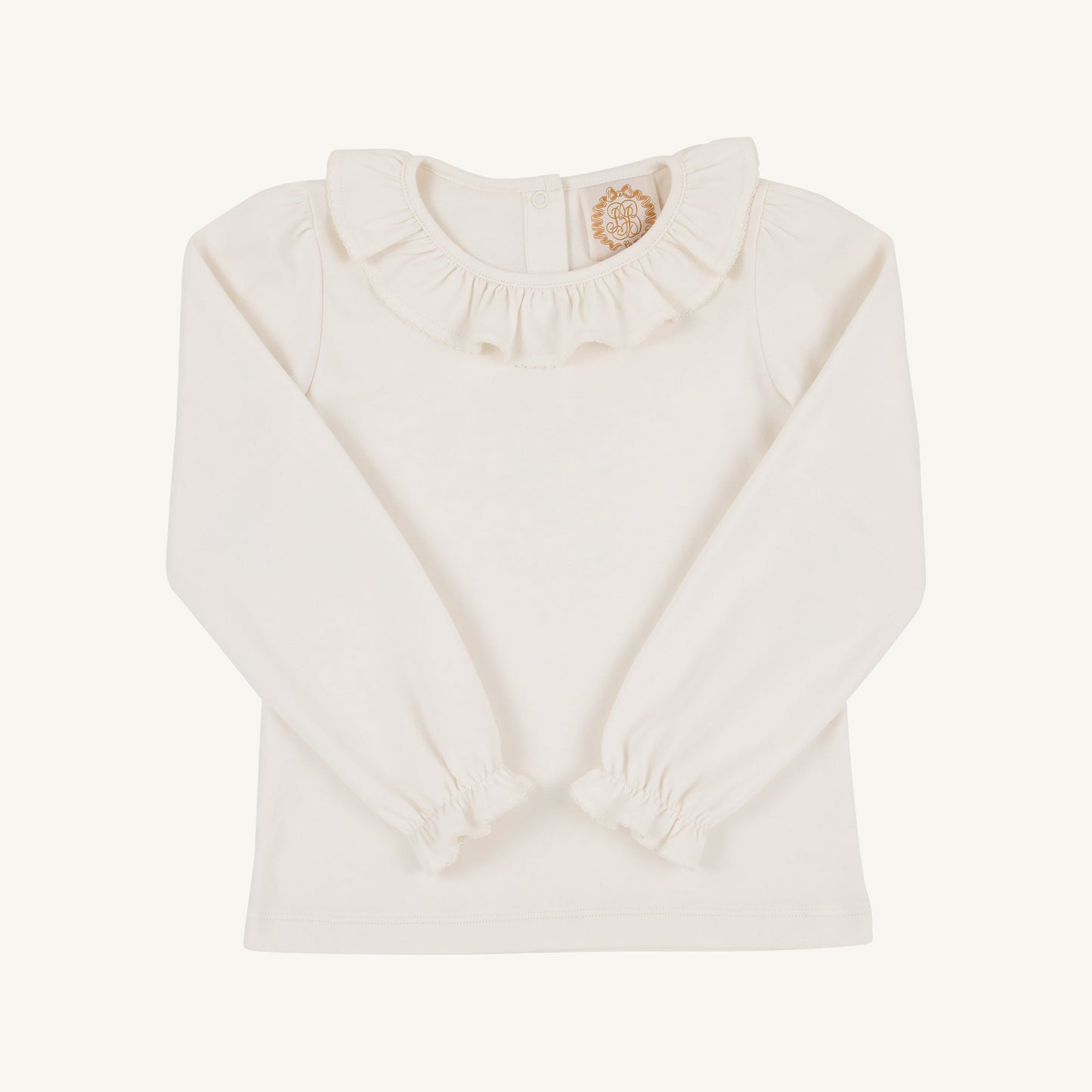 Long Sleeve Ramona Ruffle Shirt - Palmetto Pearl