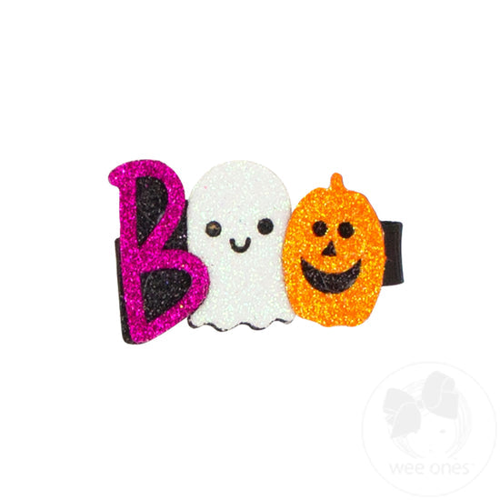 Halloween Glitter Hair Clip - Boo