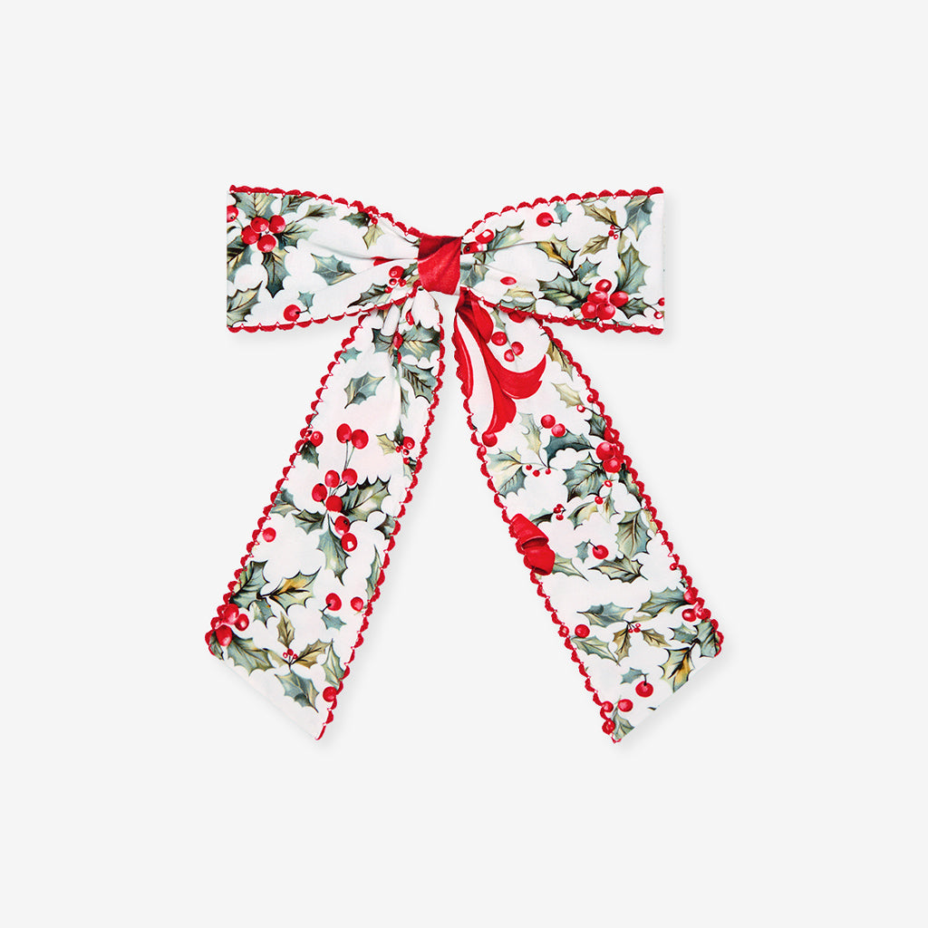 Happy Holly-days - Luxe Picot Bow Headwrap