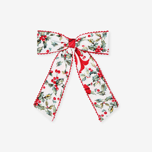Happy Holly-days - Luxe Picot Bow Headwrap
