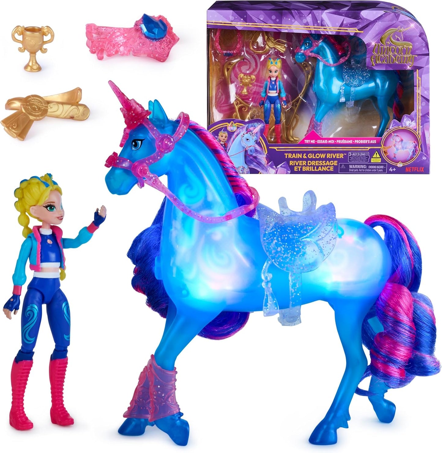 Unicorn Academy: Train & Glow River Unicorn with Isabel