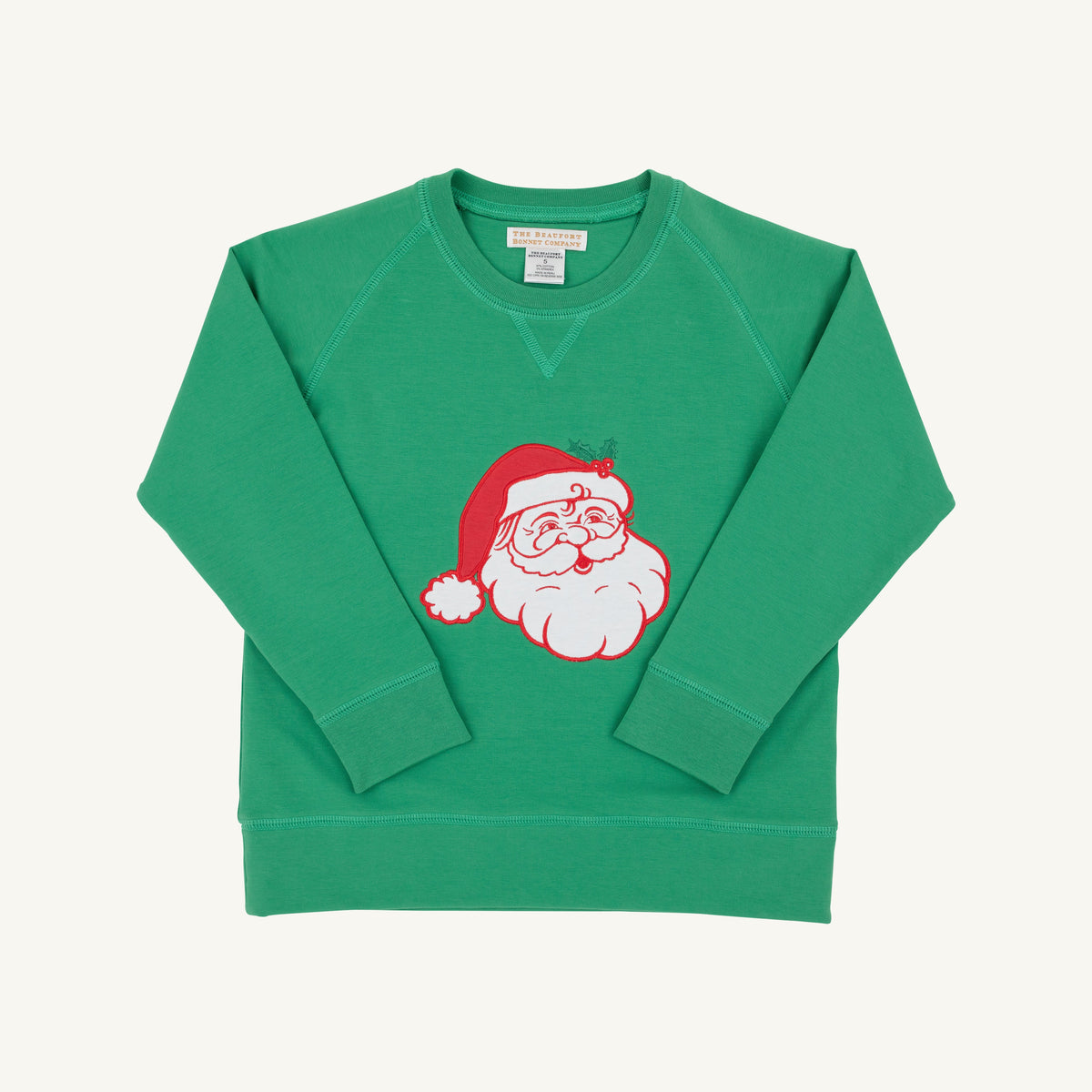 Cassidy Comfy Crewneck Bos French Terry - Kiawah Kelly Green/Santa