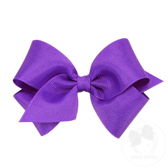 Small solid basic bow - plain wrap - DELPHINIUM