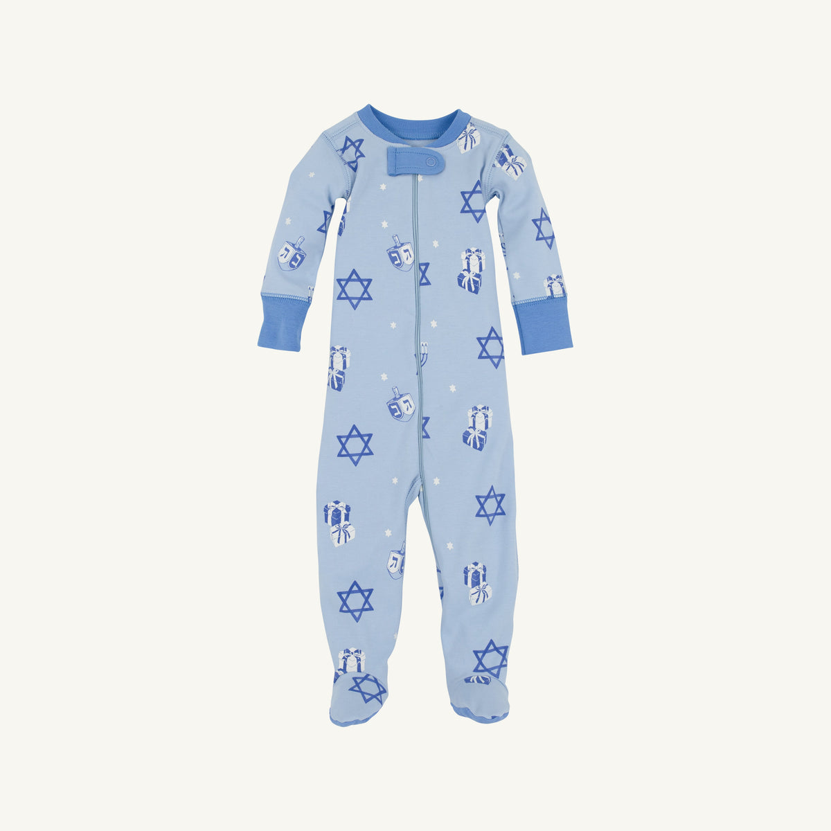 Knox's Night Night Footed Onesie - Eight Nights to Remember/Barbados Blue