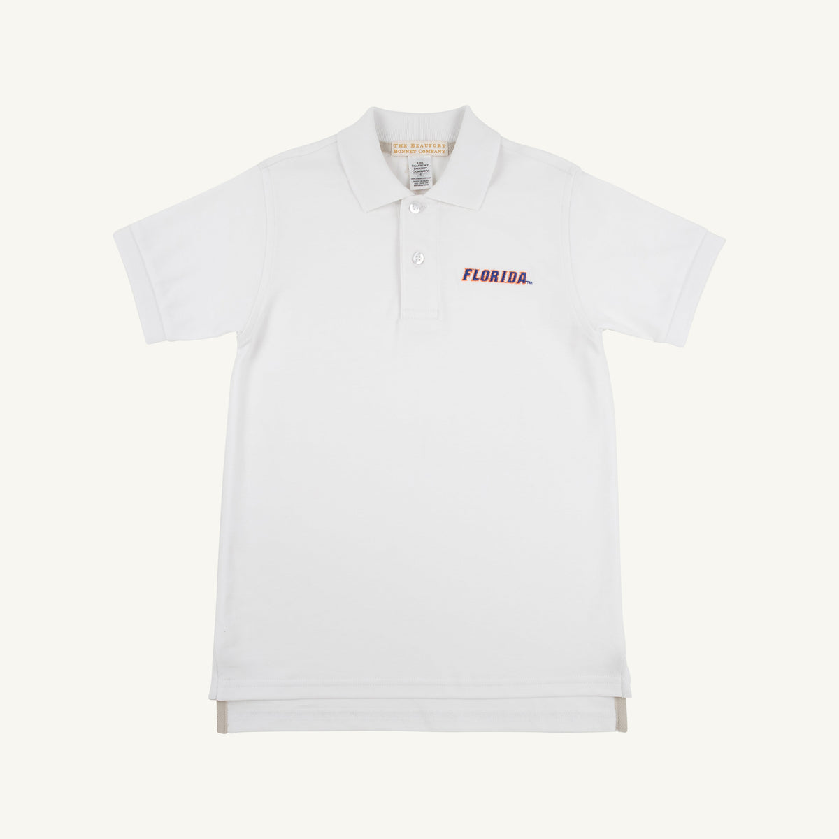 Prim and proper s/s polo - Florida/wawhite
