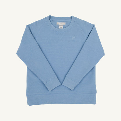 Cassidy Comfy Crewneck - Heathered/Barrington Blue