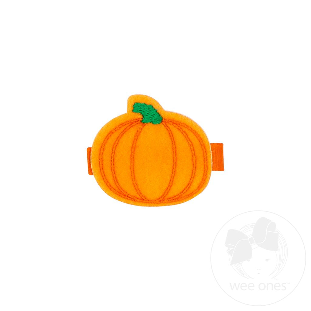Harvest Felt Hair Clip - Pumpkin