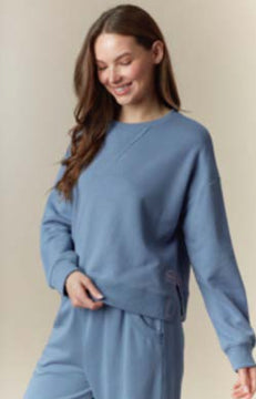 Side Slit w/ Bow Crop Sweatshirt