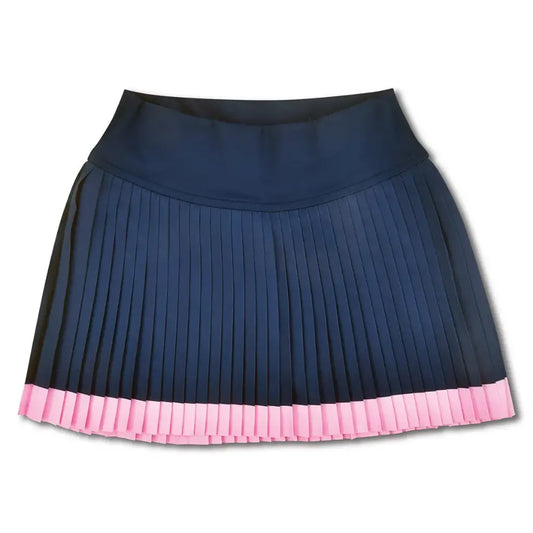 Navy pink stripe skort