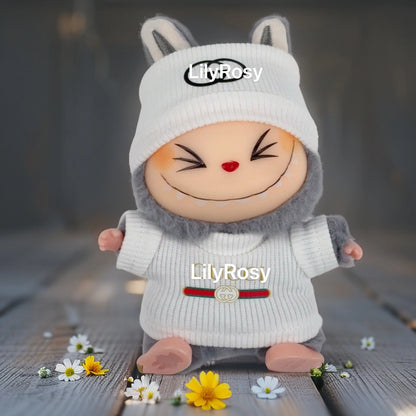 Luxurious labubu clothes - white