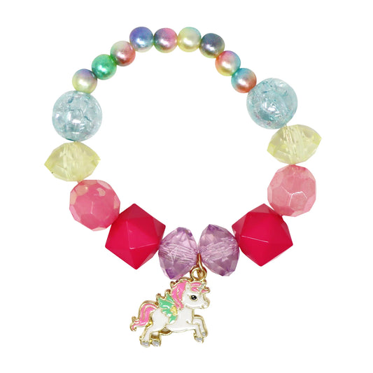 Unicorn rainbow pearl bracelet